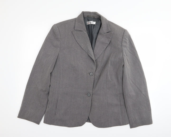 Gelco Womens Grey   Jacket Blazer Size 14