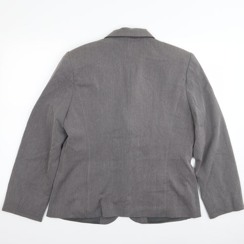 Gelco Womens Grey   Jacket Blazer Size 14