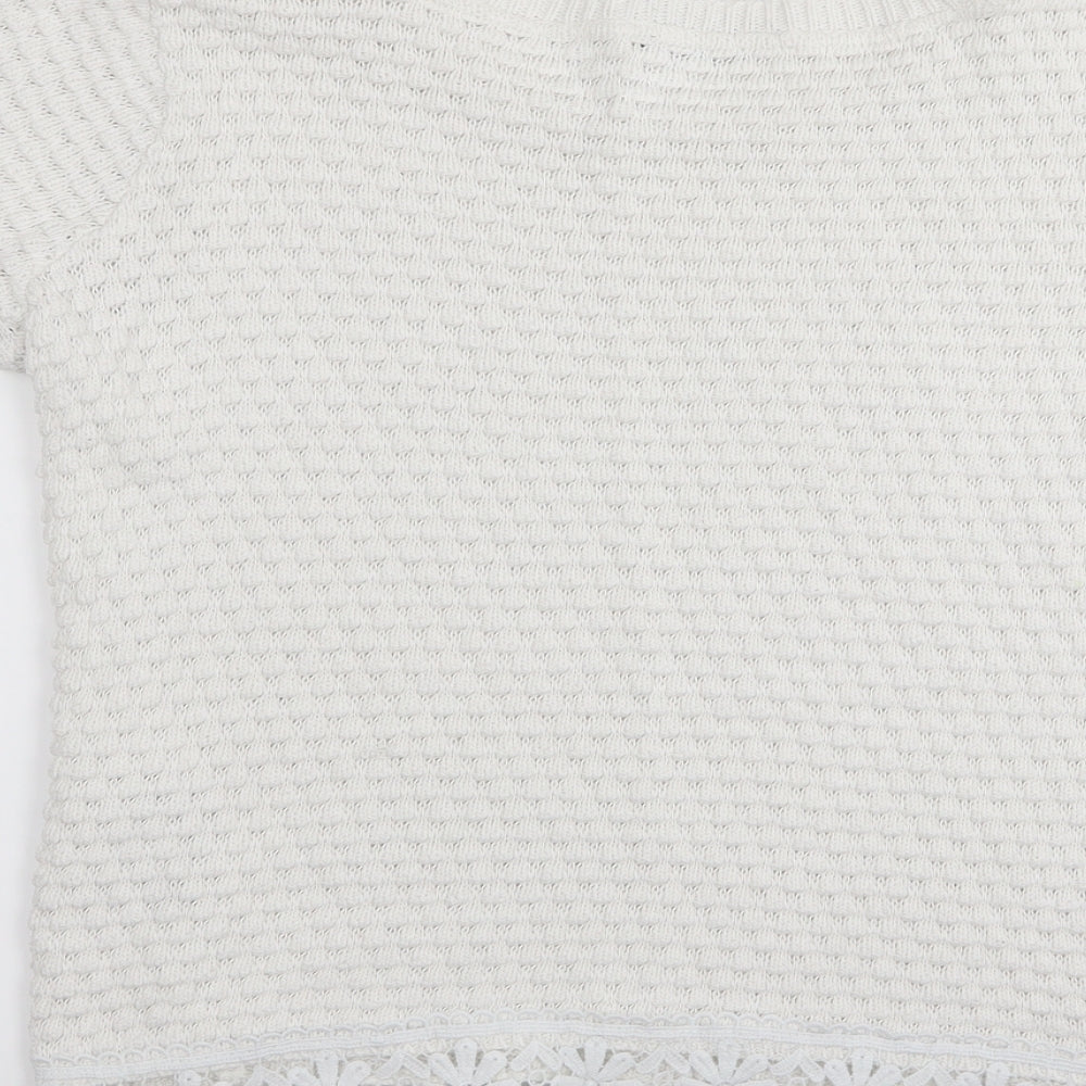 Dorothy Perkins Womens White   Pullover Jumper Size 10