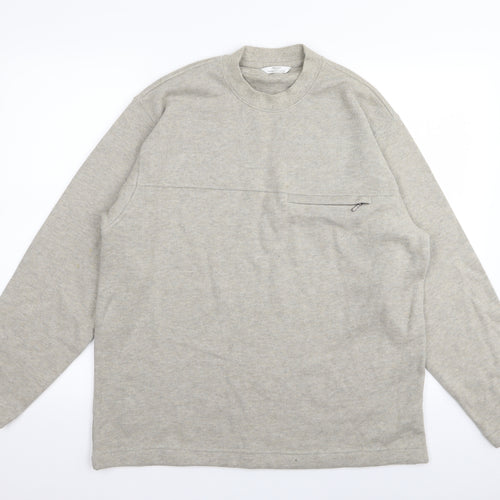 M&S Mens Beige   Pullover Jumper Size S