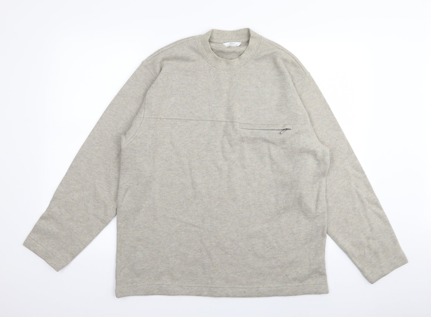 M&S Mens Beige   Pullover Jumper Size S