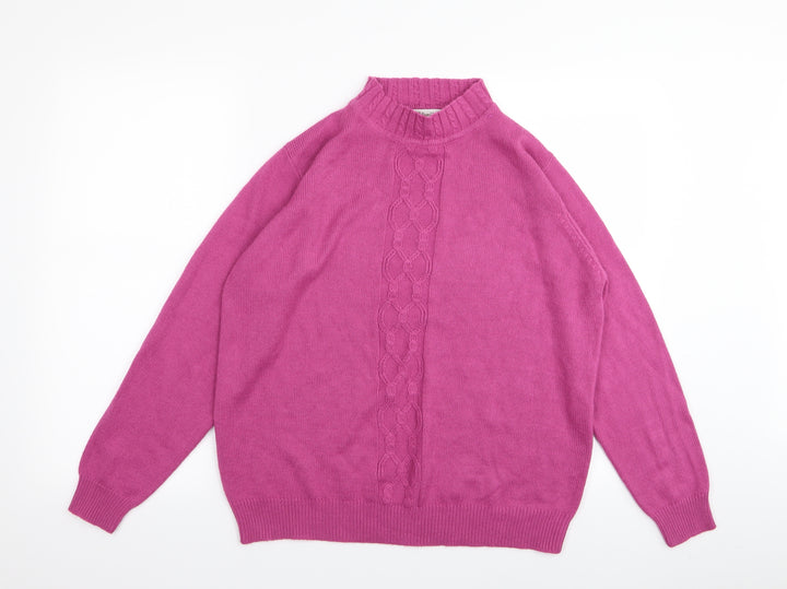 EWM Womens Pink Pullover Jumper Size 18