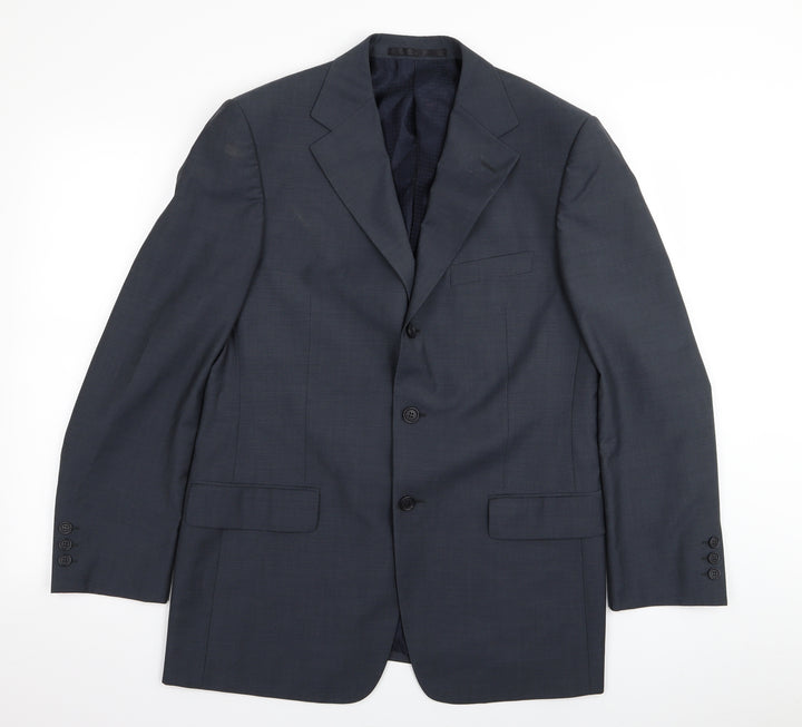 Impressions Mens Blue Jacket Blazer Size 40