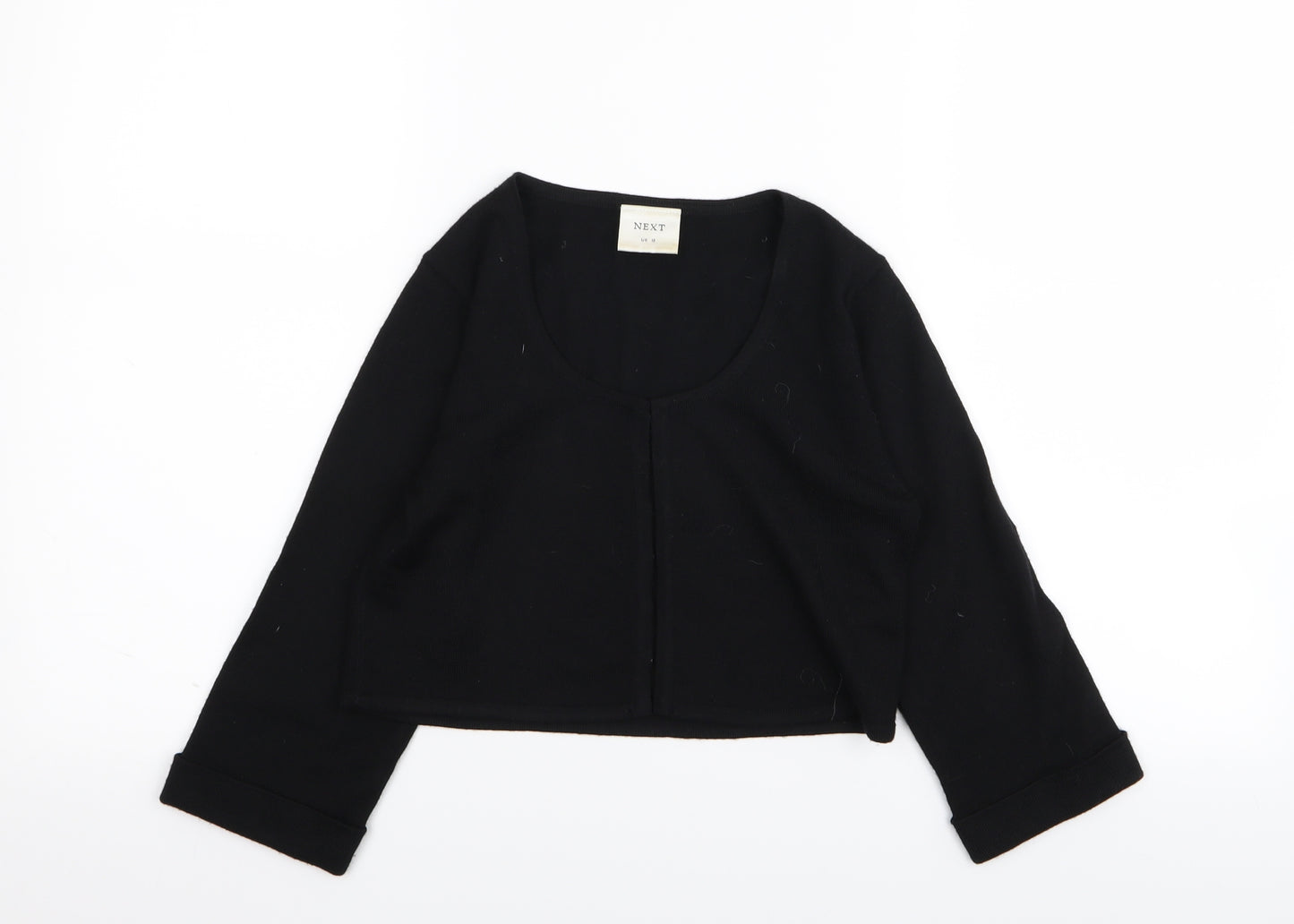 NEXT Womens Black   Cardigan Jumper Size 10  - crop