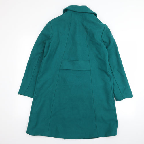 H&M Womens Green   Overcoat Coat Size 12