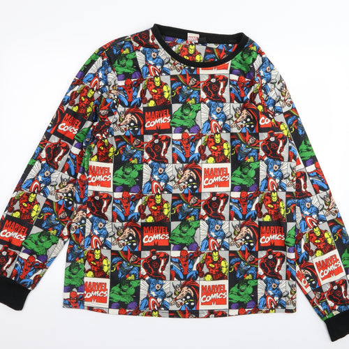 Marvel Mens Multicoloured Geometric   Pyjama Set Size L