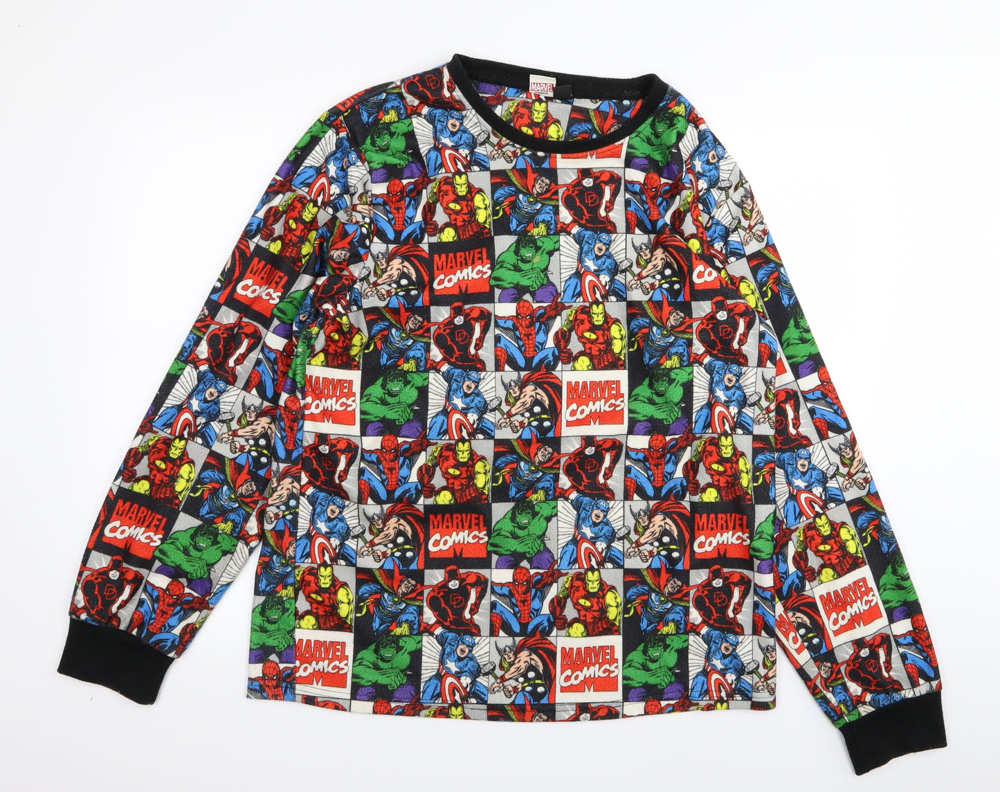 Marvel Mens Multicoloured Geometric   Pyjama Set Size L