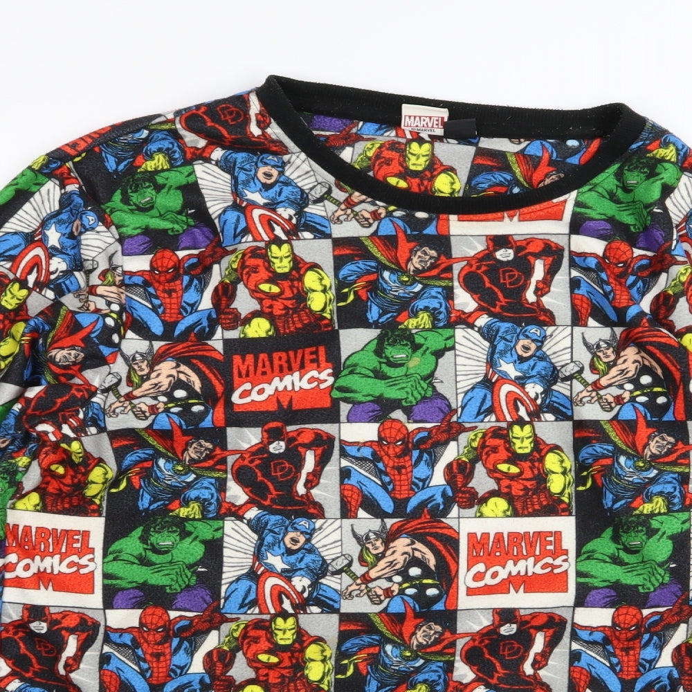 Marvel Mens Multicoloured Geometric   Pyjama Set Size L