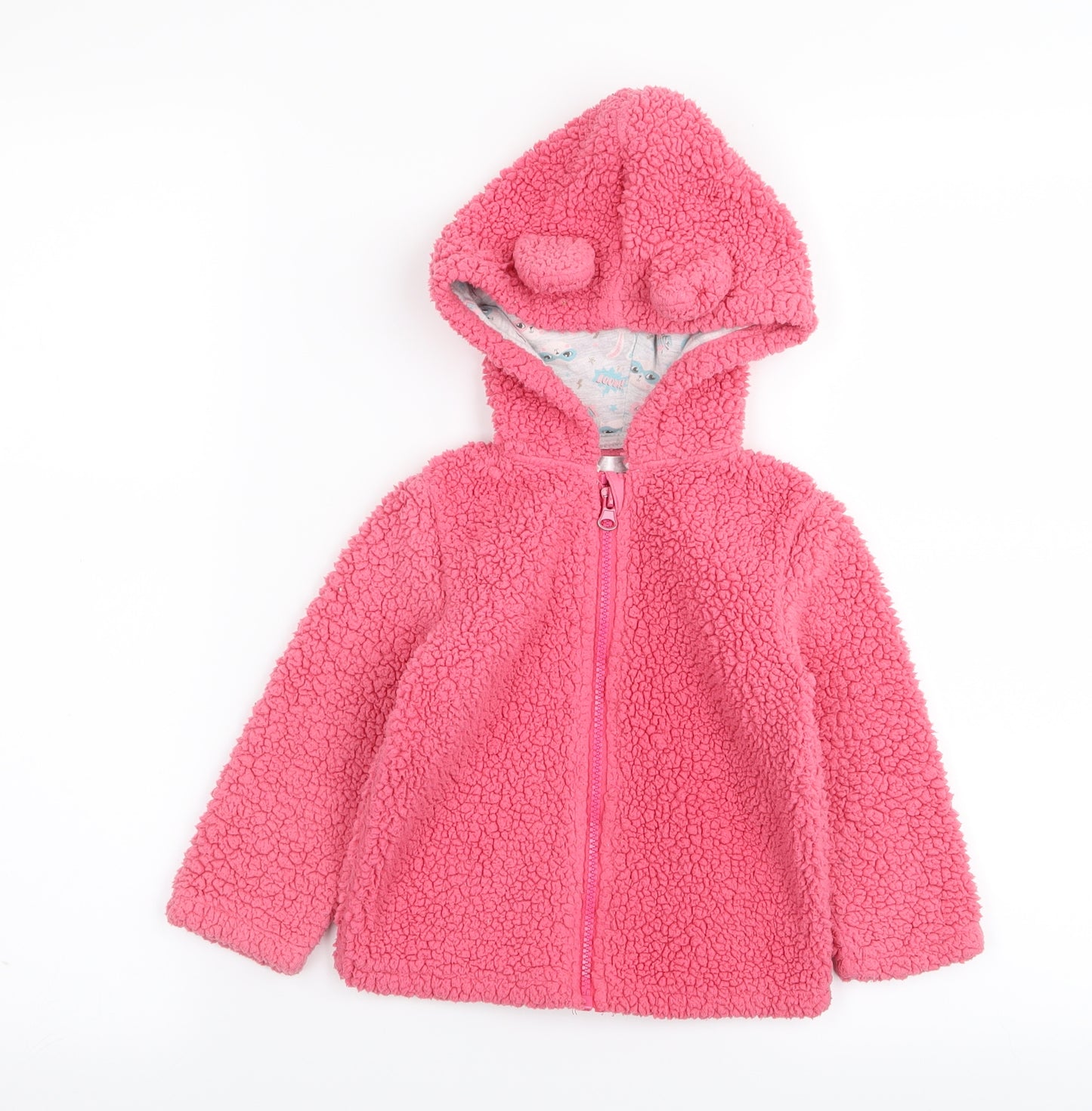 pep and co Girls Pink   Full Zip Jumper Size 12-18 Months