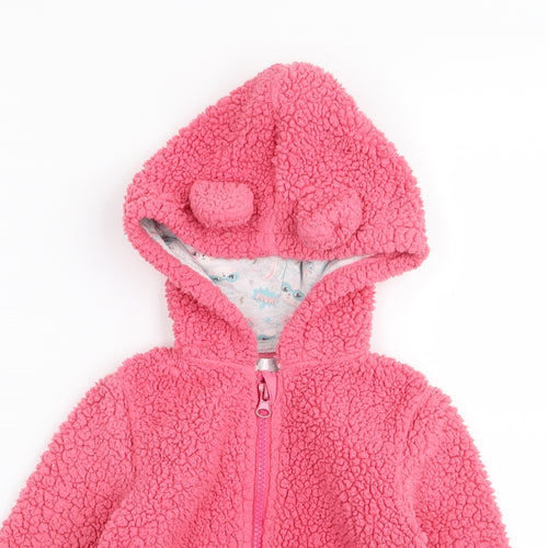 pep and co Girls Pink   Full Zip Jumper Size 12-18 Months