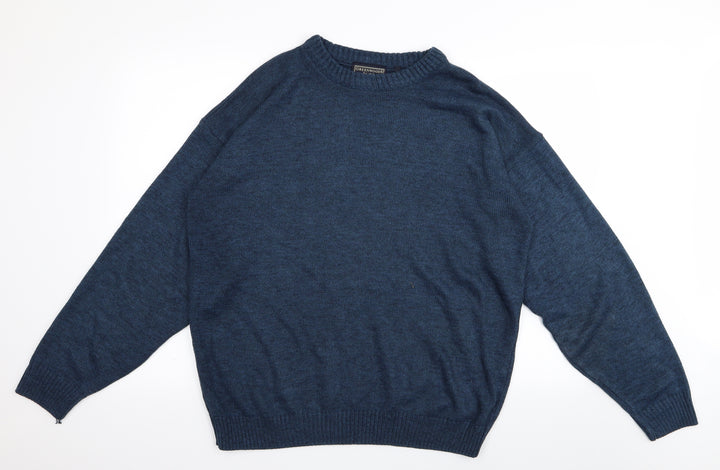 greenwoods Mens Blue Pullover Jumper Size L