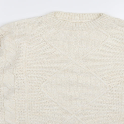 Asda George Womens White   Pullover Jumper Size 4  - size 4-6