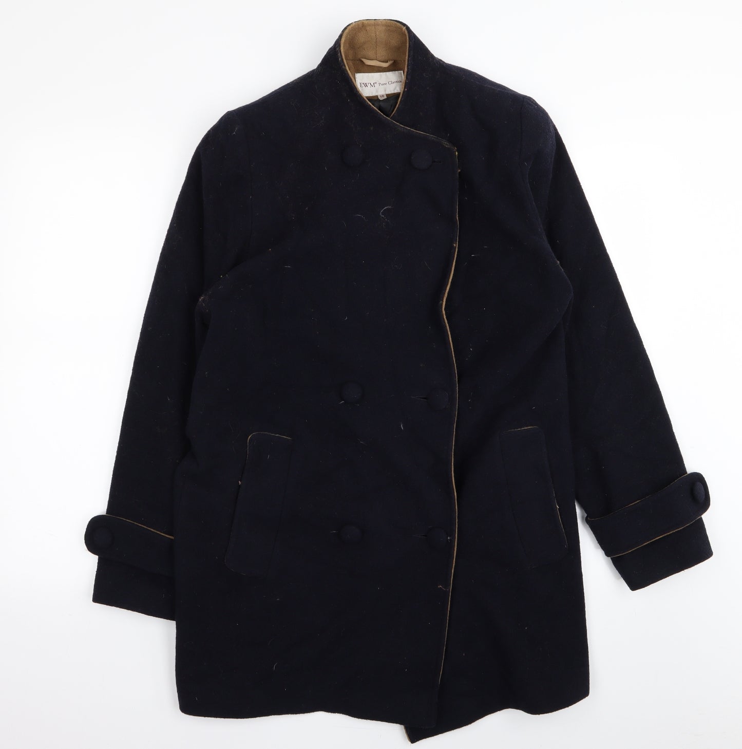 EWM Womens Blue   Overcoat Coat Size 10