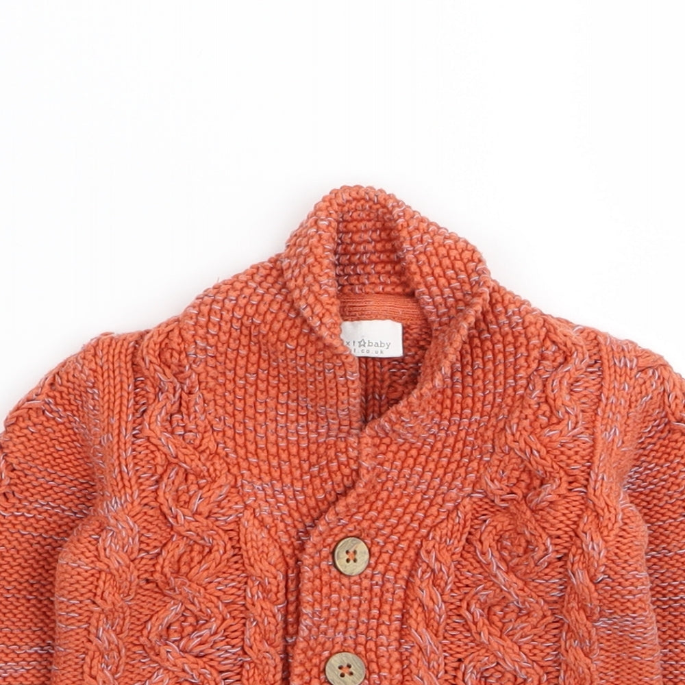 NEXT Boys Brown   Cardigan Jumper Size 3-6 Months
