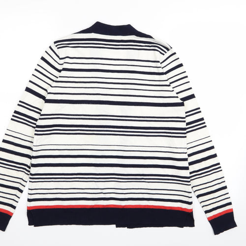 M&Co Womens Multicoloured Striped  Cardigan Jumper Size 12
