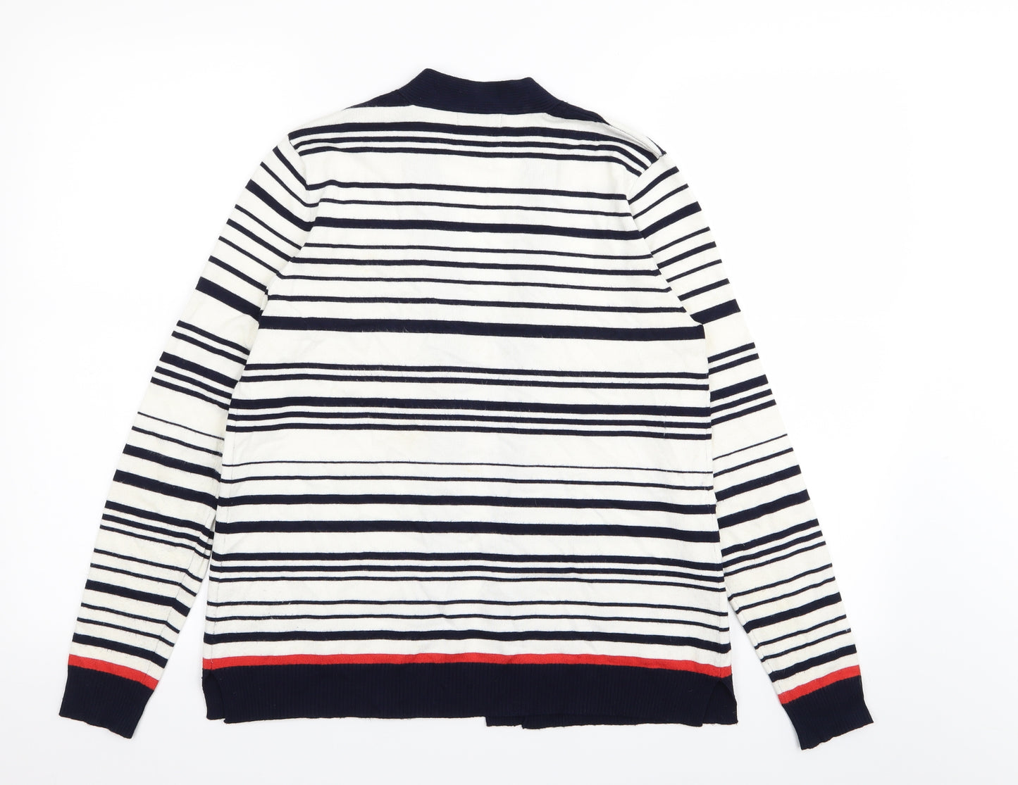 M&Co Womens Multicoloured Striped  Cardigan Jumper Size 12