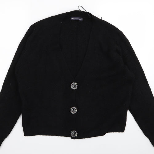 M&S Womens Black   Cardigan Jumper Size L