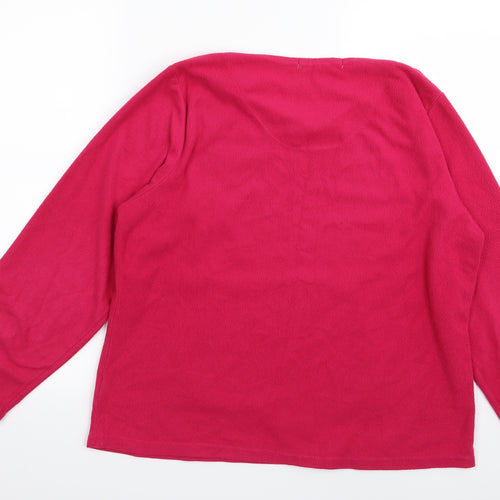 Indigo Womens Pink Solid  Top Pyjama Top Size 14