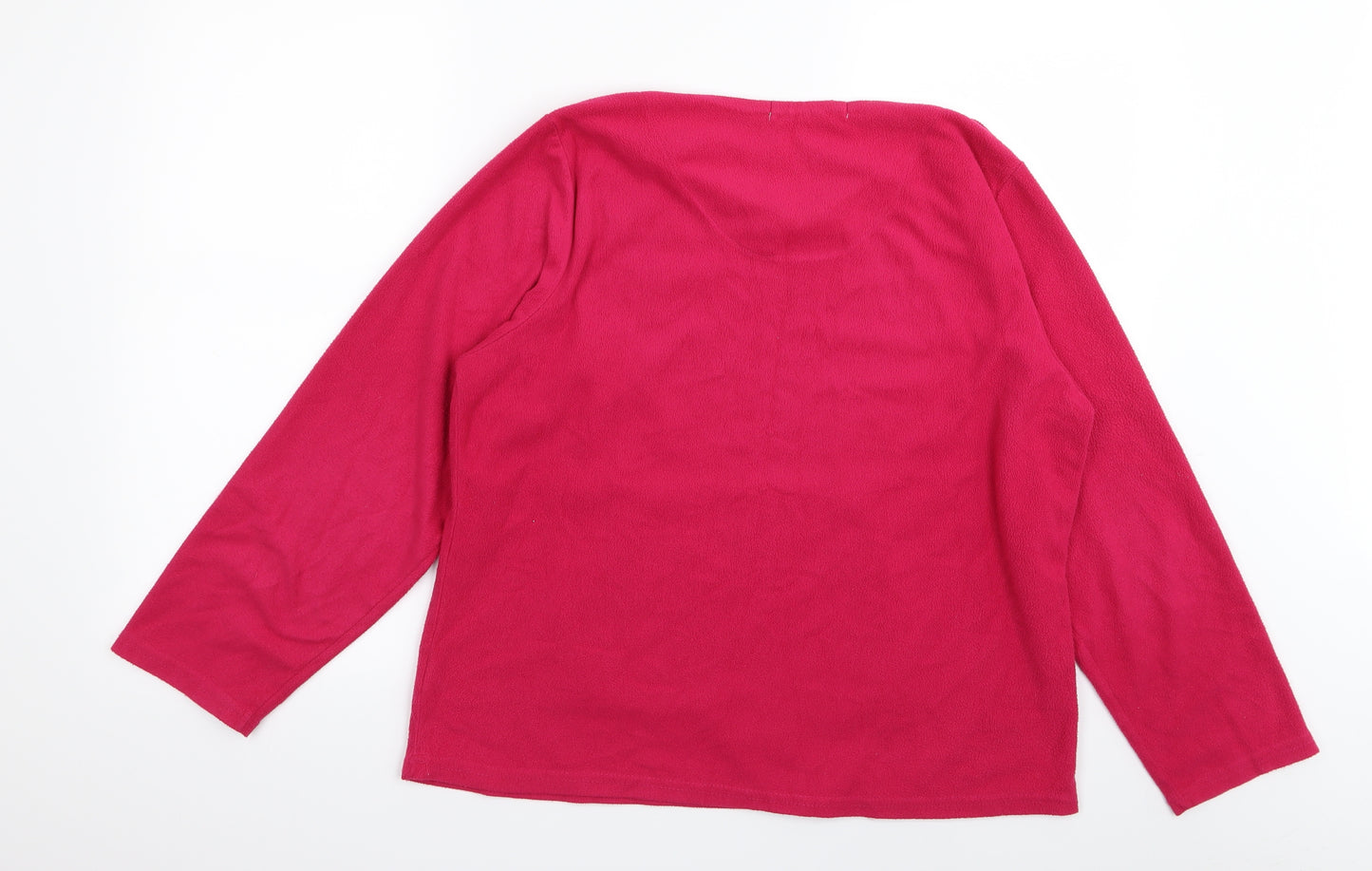 Indigo Womens Pink Solid  Top Pyjama Top Size 14