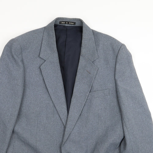 dunn and co Mens Blue Striped  Jacket Blazer Size 43