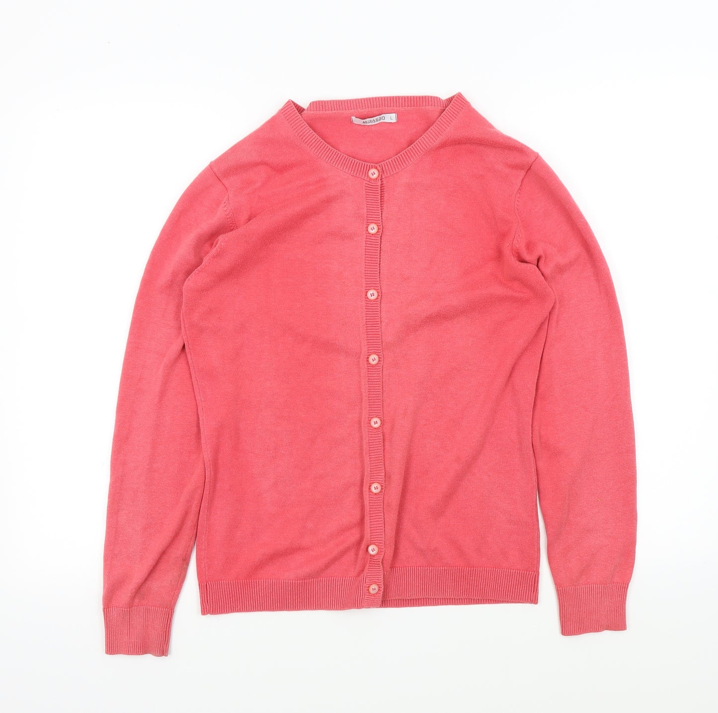 mirabbo Womens Pink   Cardigan Jumper Size L