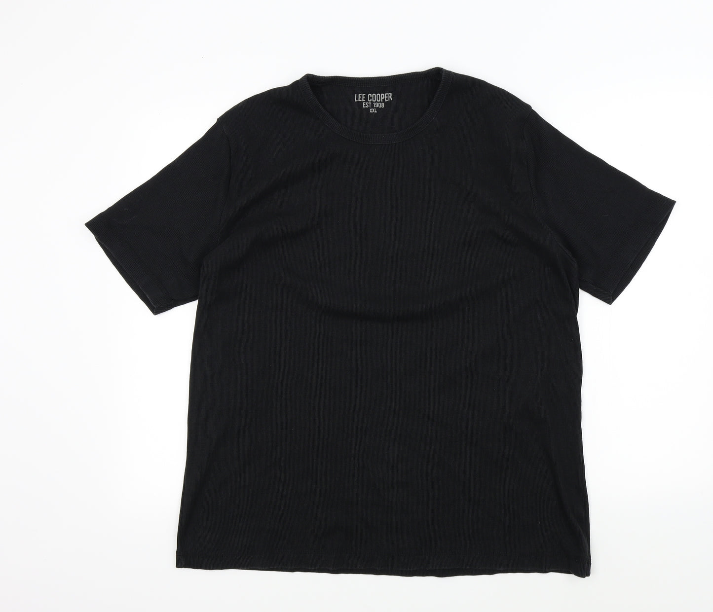 Lee Cooper Mens Black Colourblock   T-Shirt Size 2XL