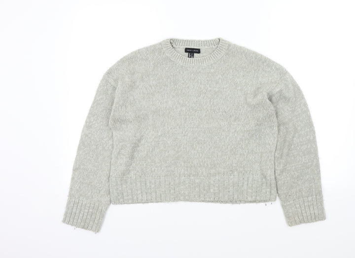 New Look Womens Grey Pullover Jumper Size S
