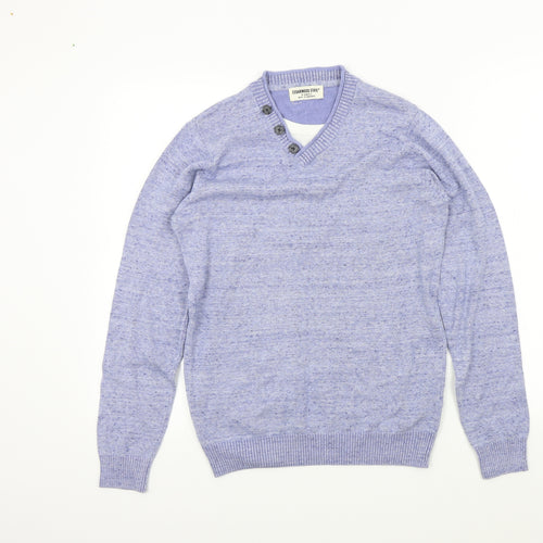 ceaderwood Mens Blue   Pullover Jumper Size XS  - t shirt neck line