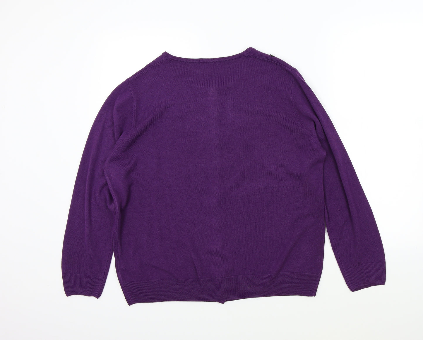 M&S Womens Purple   Cardigan Jumper Size 20