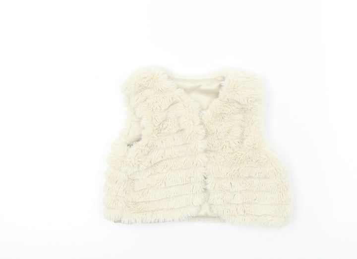 George Baby Beige Colourblock Basic Jacket Waistcoat Size 18-24 Months
