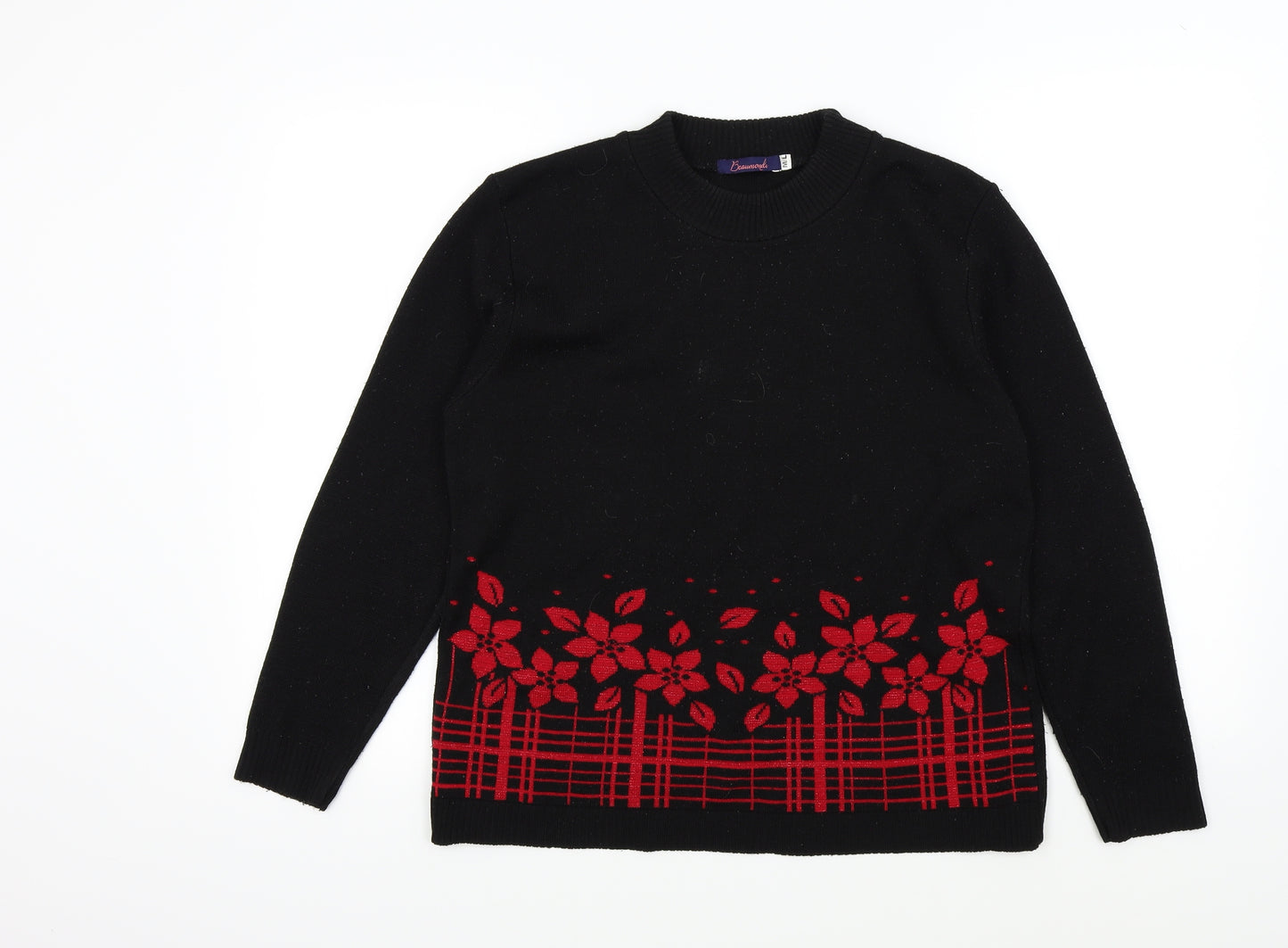 Beaumonde Womens Black   Pullover Jumper Size M