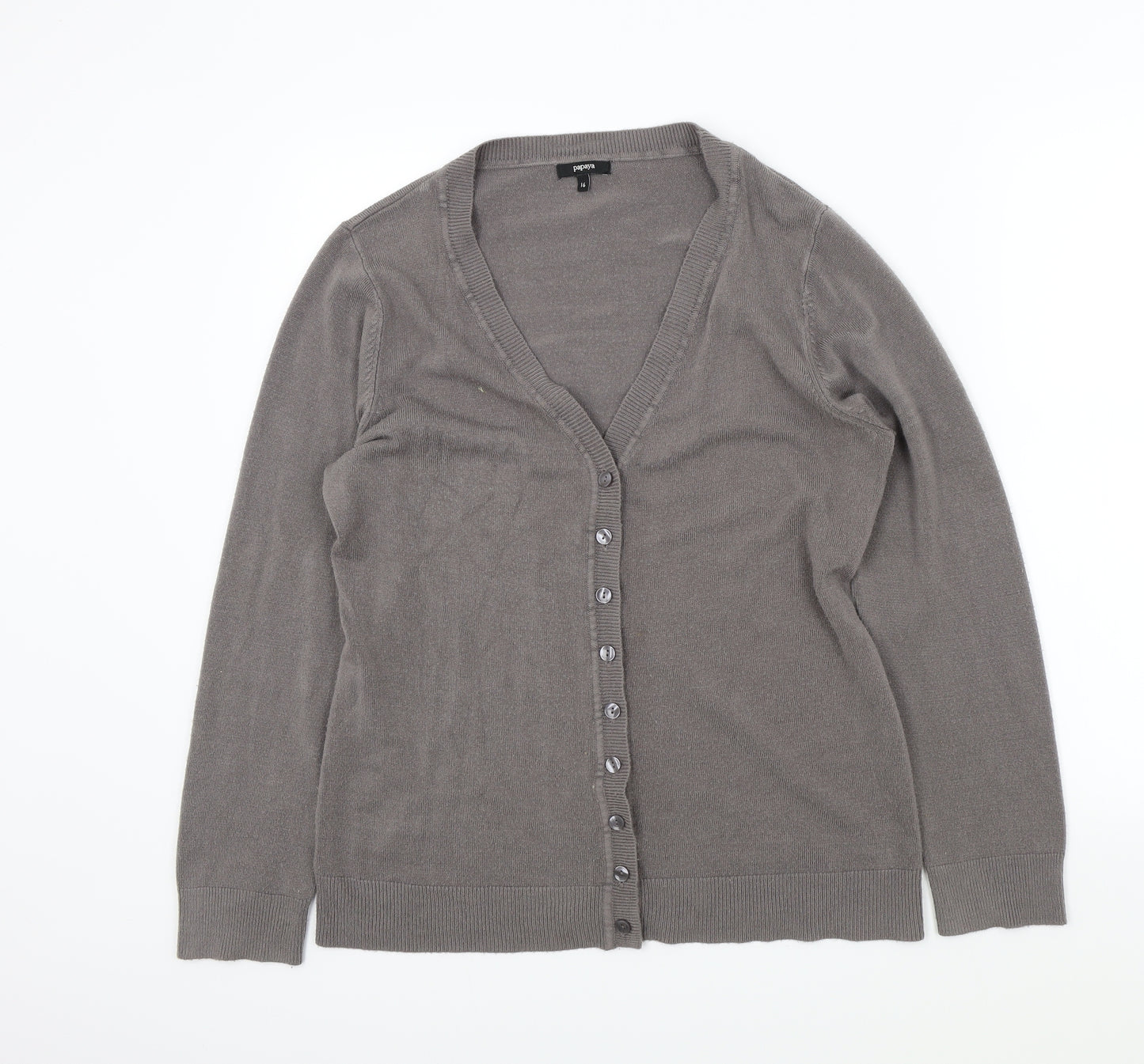 Papaya Womens Brown   Cardigan Jumper Size 16