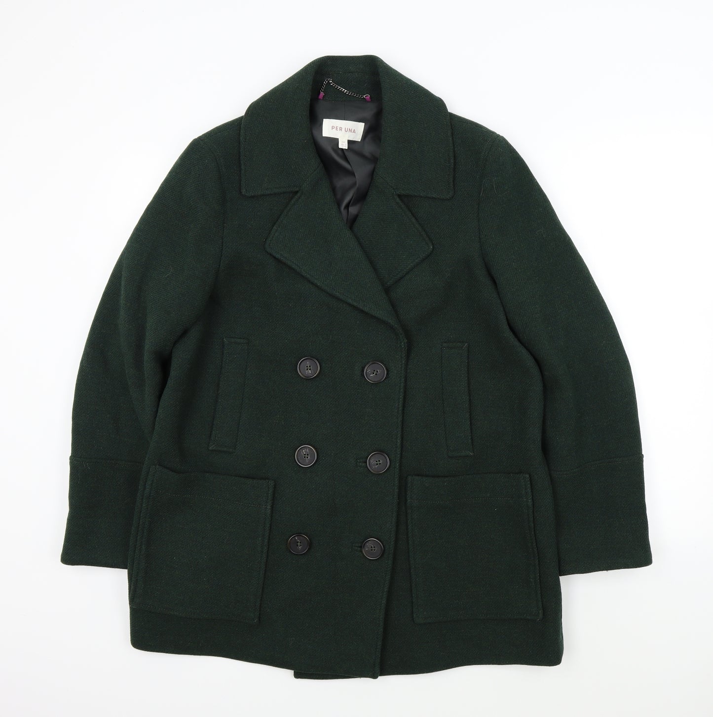 Per Una Womens Green   Jacket Coat Size 14