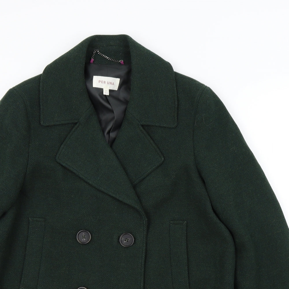 Per Una Womens Green   Jacket Coat Size 14