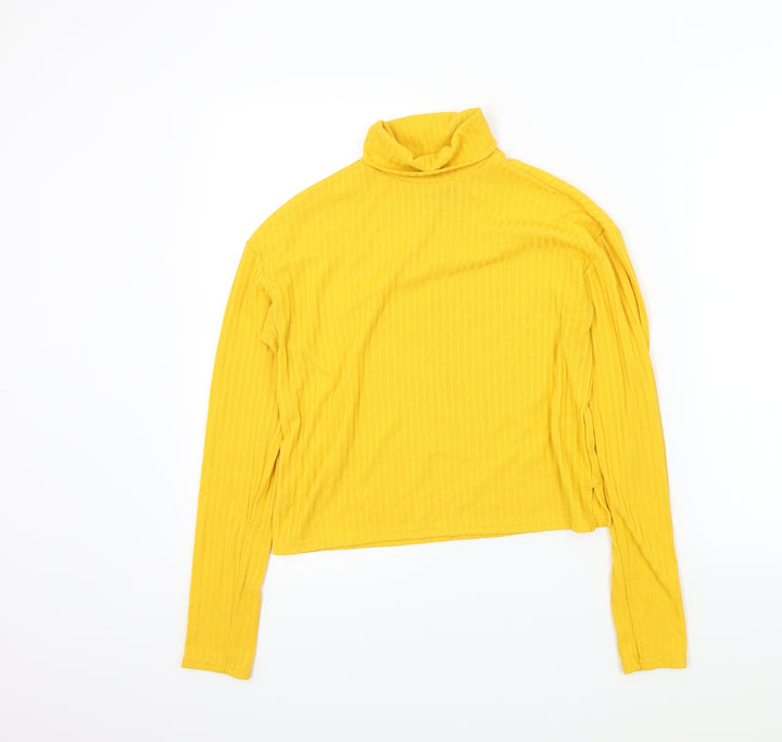 H&M Womens Yellow Pullover Jumper Size XS