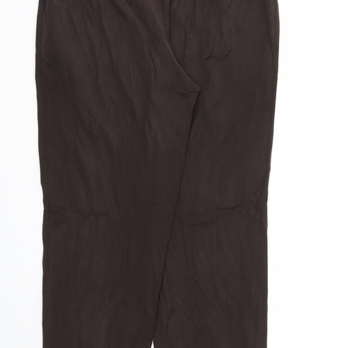 M&S Womens Brown   Trousers  Size 14 L27 in