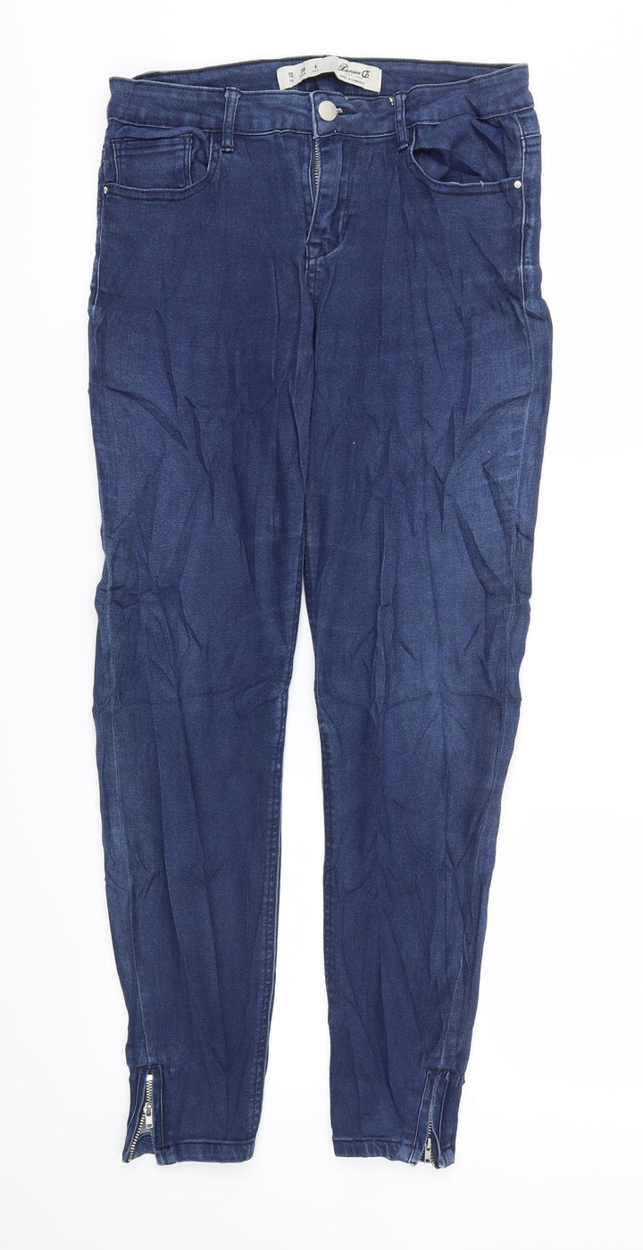DENIM &CO Womens Blue Skinny Jeans Size 10 L28 in