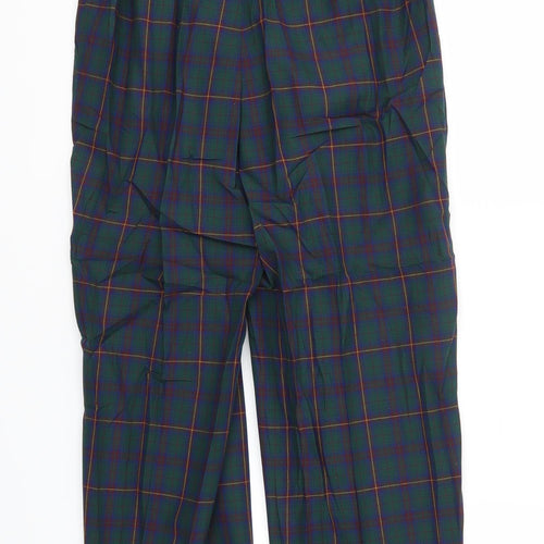 Preworn Womens Green Check  Trousers  Size 12 L27 in - Stretch waistband