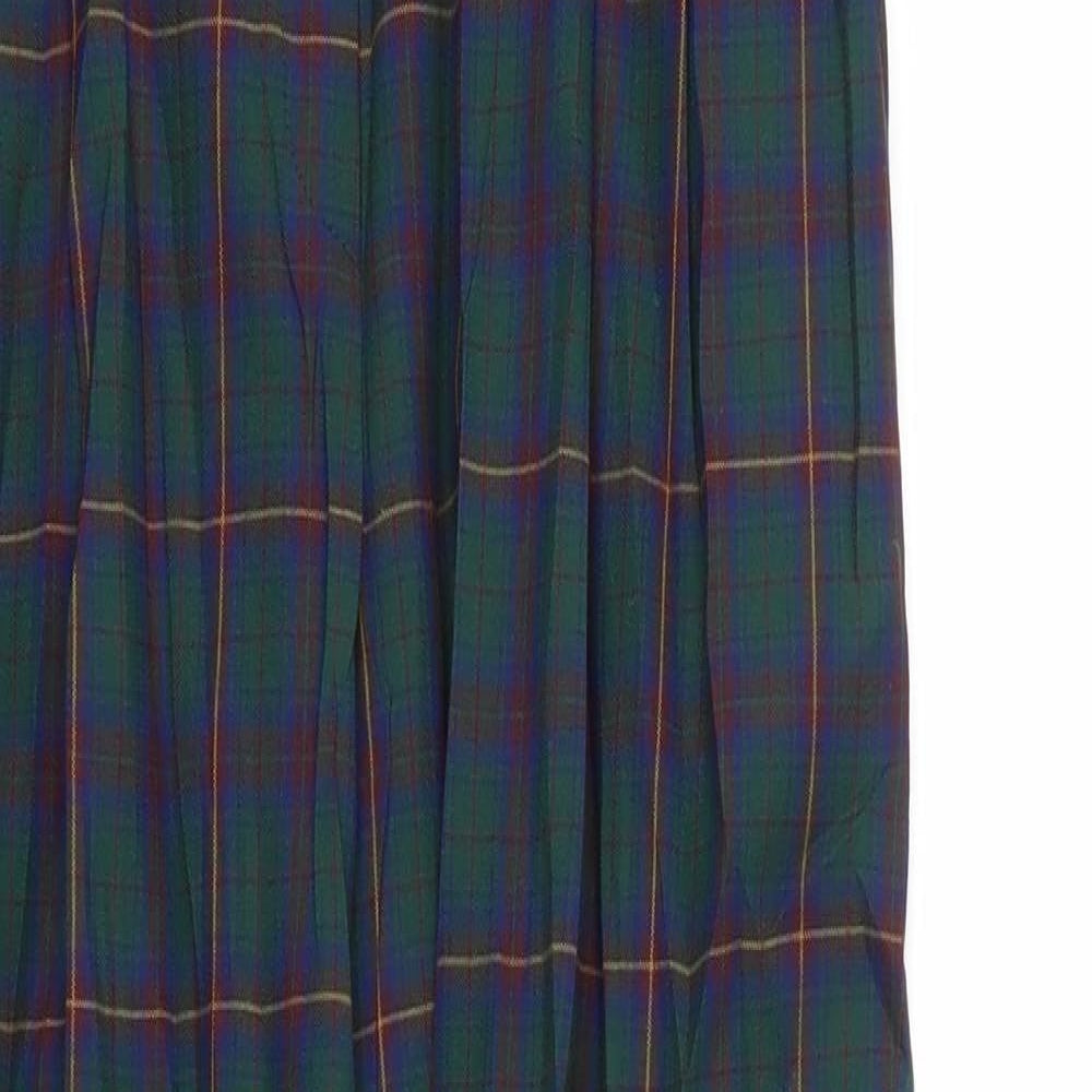 Preworn Womens Green Check  Trousers  Size 12 L27 in - Stretch waistband