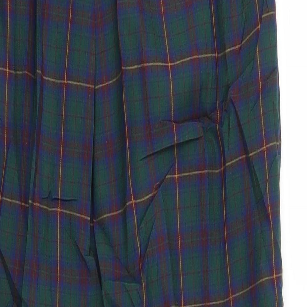 Preworn Womens Green Check  Trousers  Size 12 L27 in - Stretch waistband