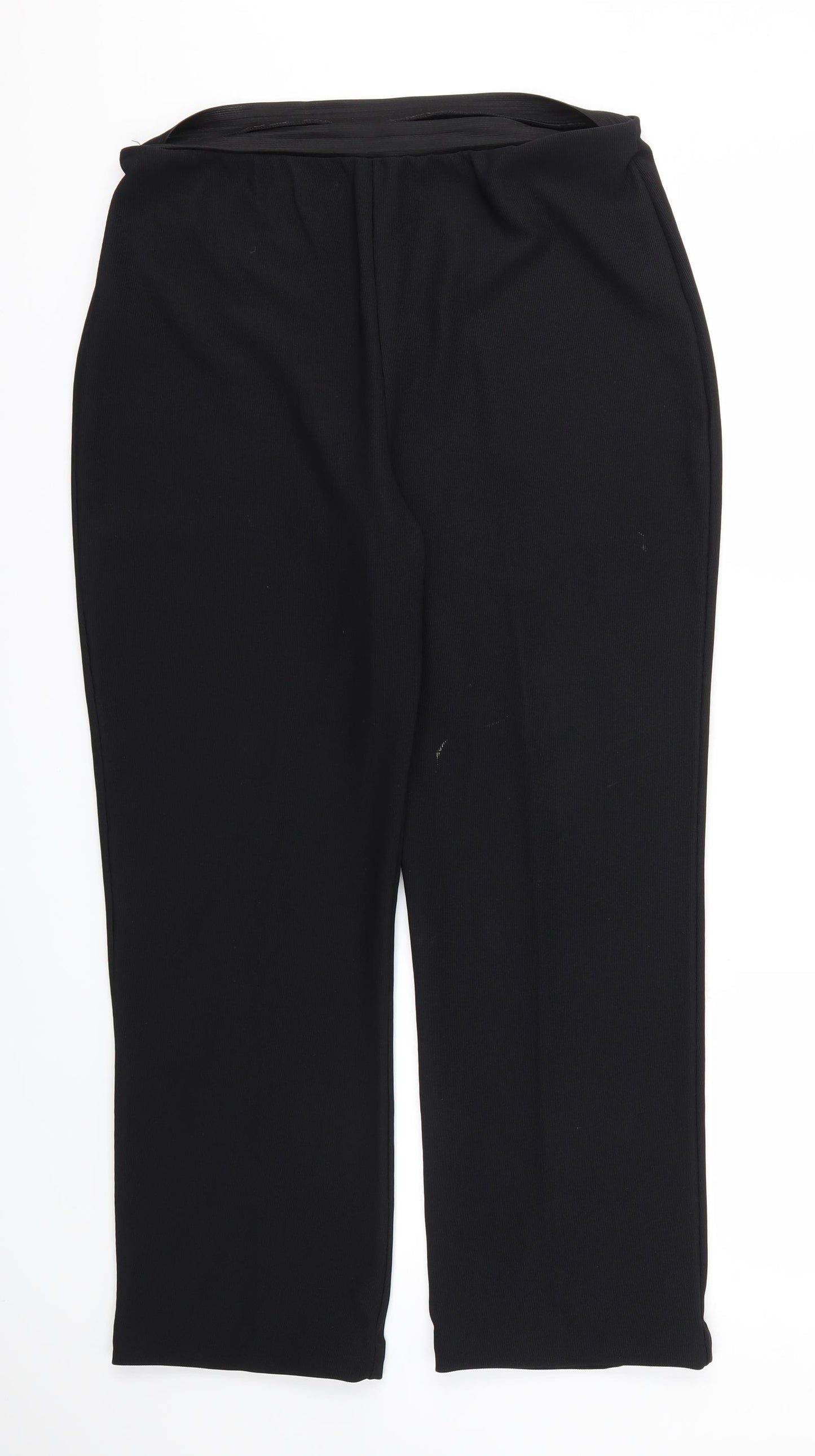 Preworn Womens Black   Trousers  Size XL L26 in - Stretch waistband