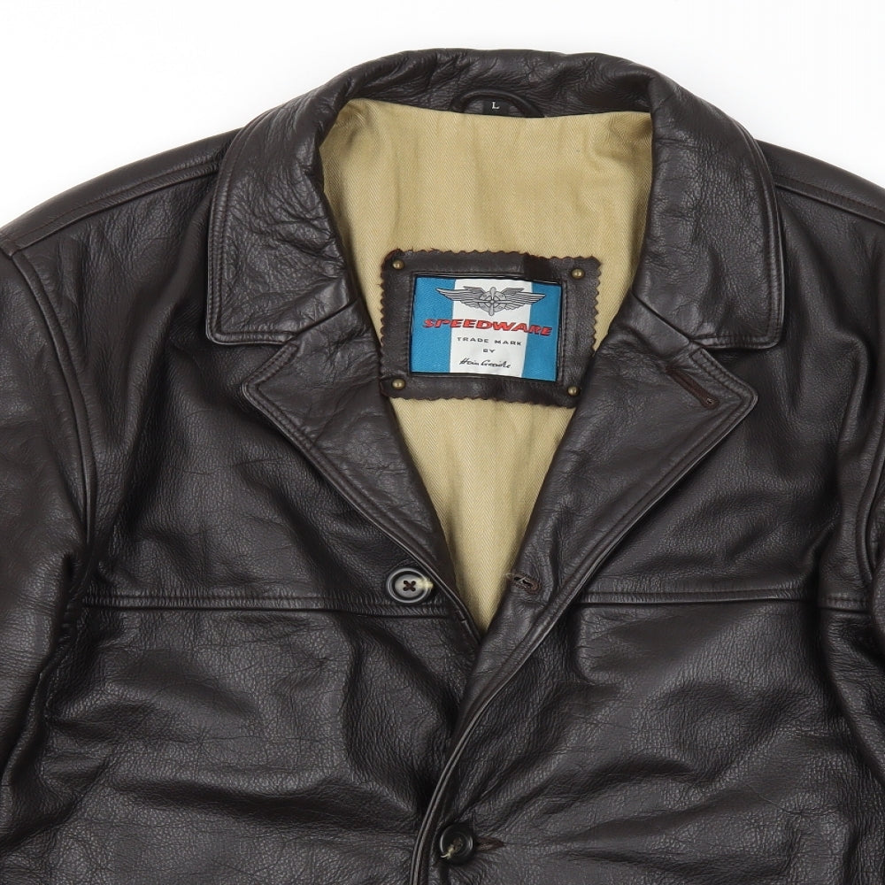 SPEEDWARE Mens Brown   Jacket Coat Size L
