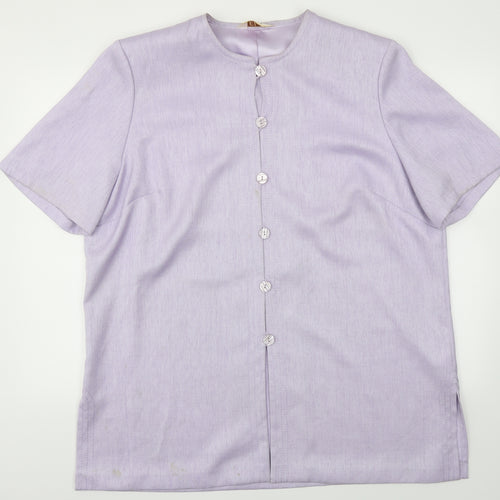 ELVI Womens Purple   Basic T-Shirt Size 20