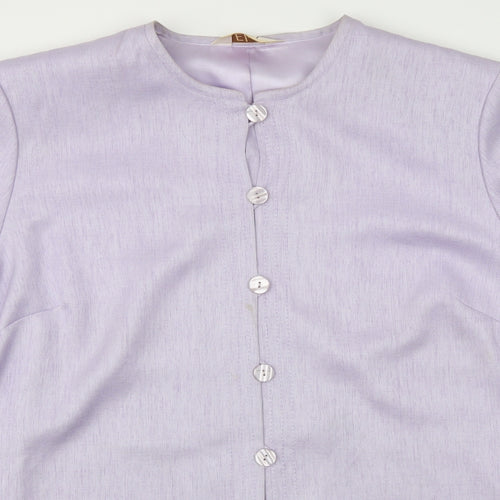 ELVI Womens Purple   Basic T-Shirt Size 20