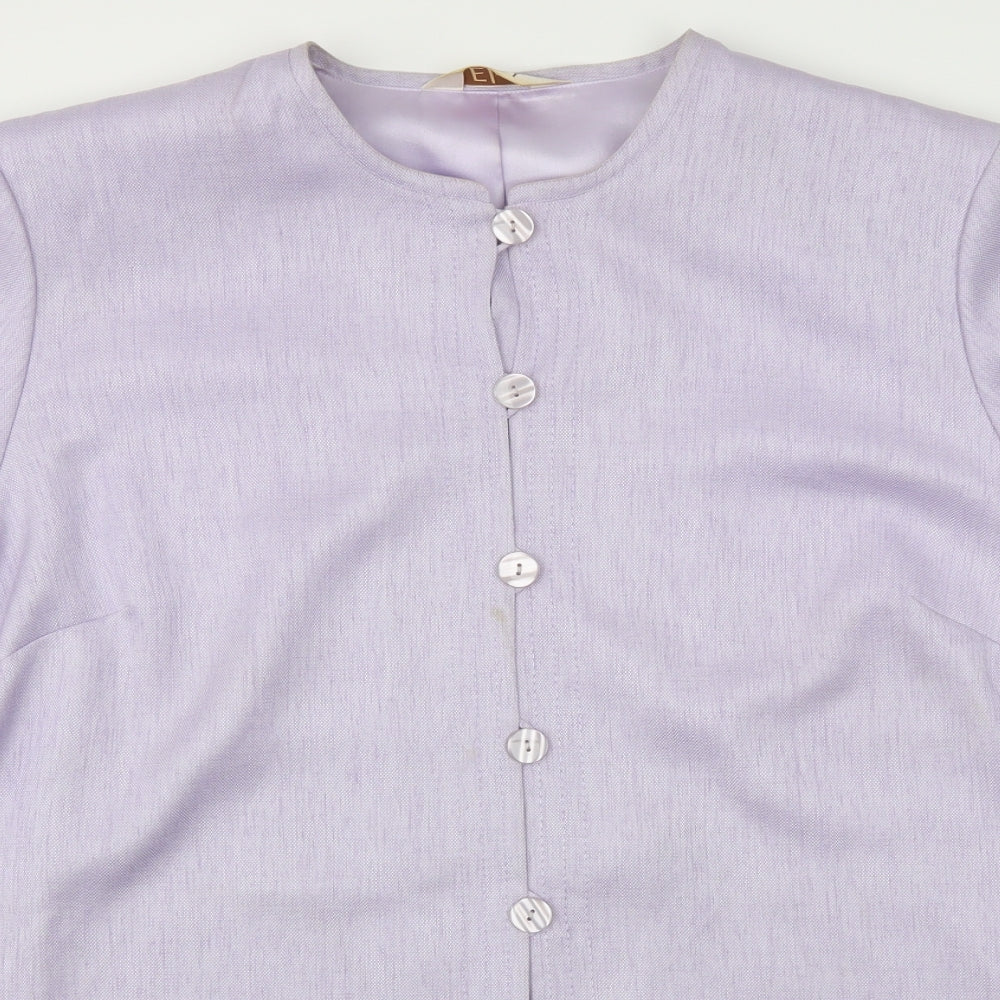 ELVI Womens Purple   Basic T-Shirt Size 20