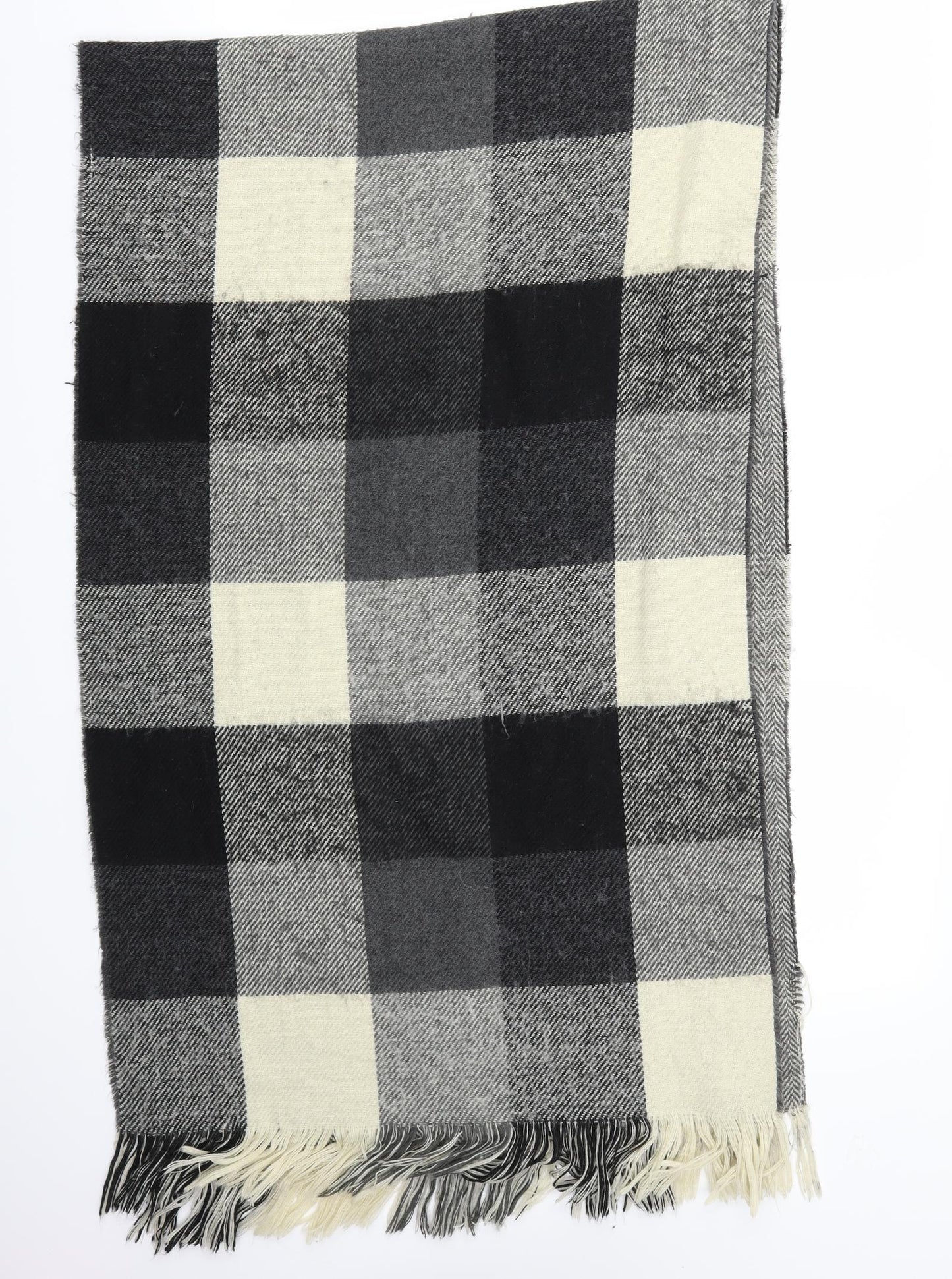 Preworn Womens Black Check   Scarf