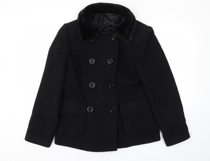 BHS Womens Black Jacket Coat Size 14