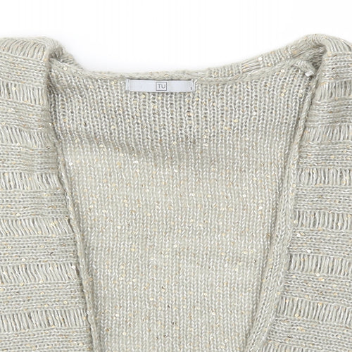 TU Womens Grey   Cardigan Jumper Size S