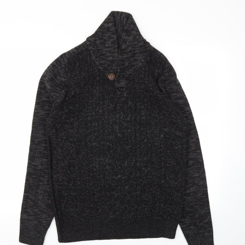 Peacokcs Mens Black   Pullover Sweatshirt Size M