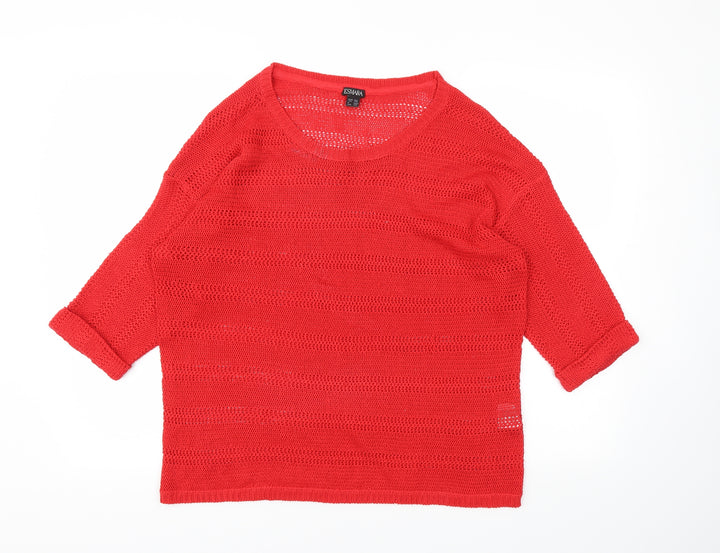 ESMARA Womens Red Pullover Jumper Size L